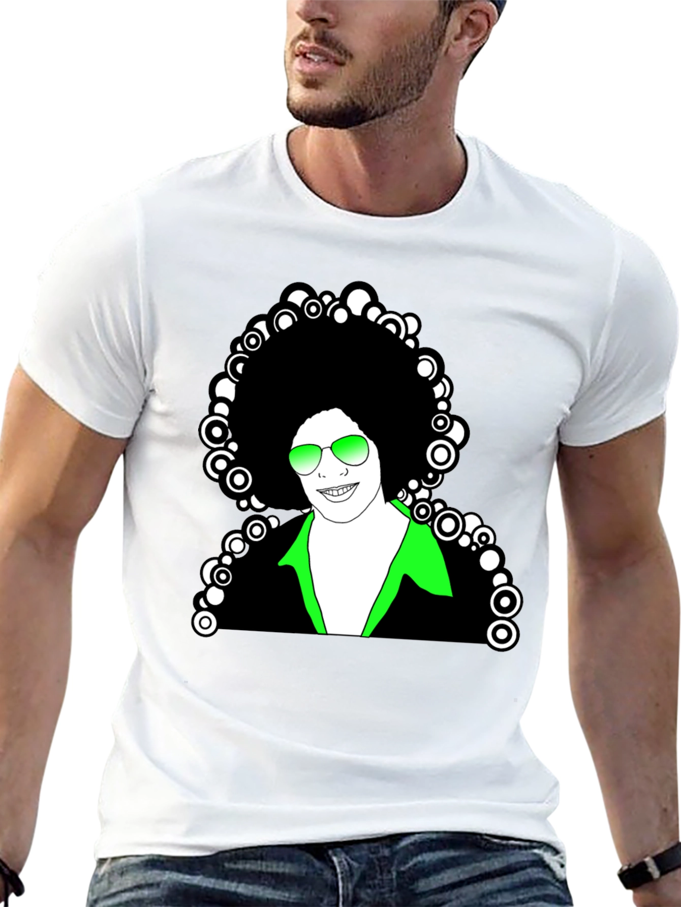 Retro Afro Man Graphic Tee