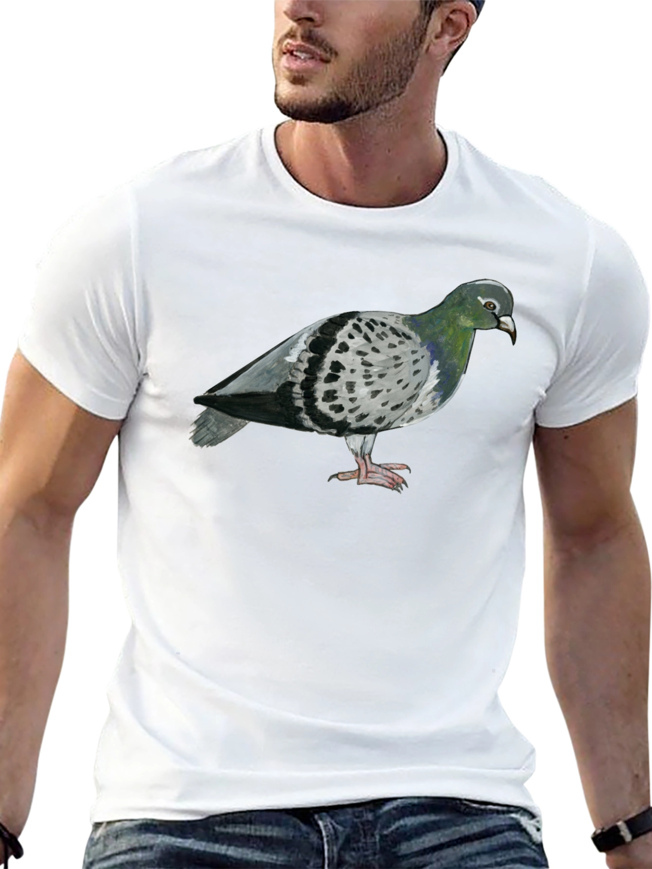 Pigeon Graphic T-Shirt - Mens Black Tee