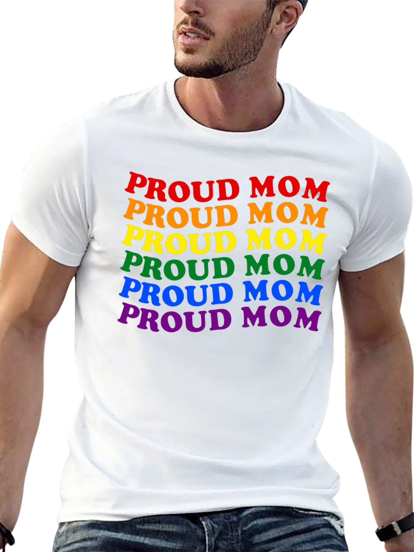 Proud Mom LGBTQ+ Rainbow Pride T-Shirt