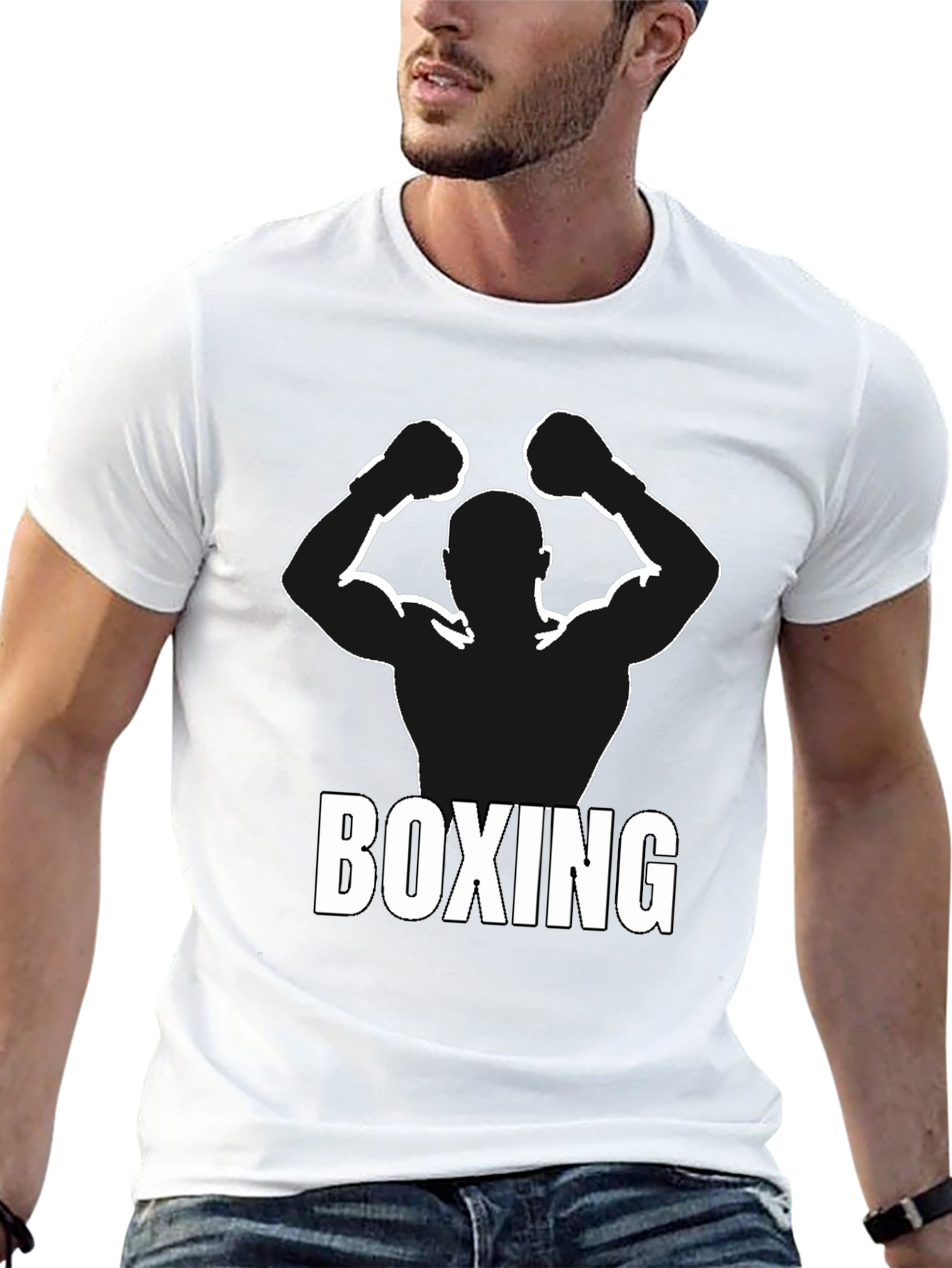 Boxing Silhouette Graphic T-Shirt