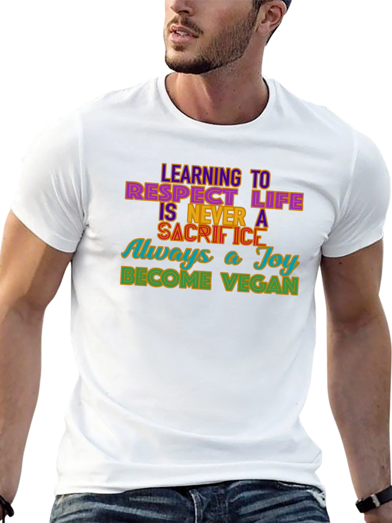 Vegan Message Graphic T-Shirt