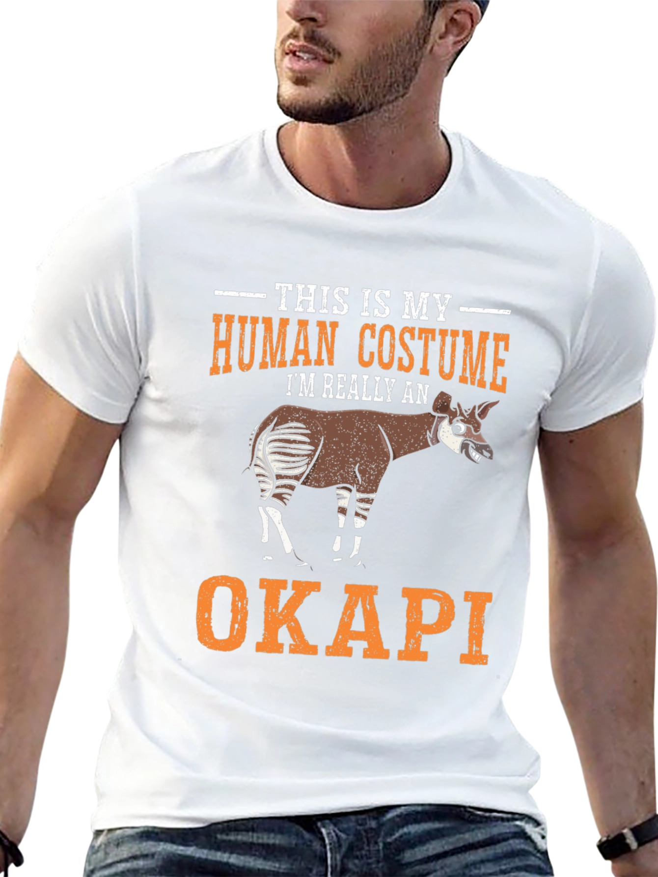 Okapi Human Costume Funny T-Shirt