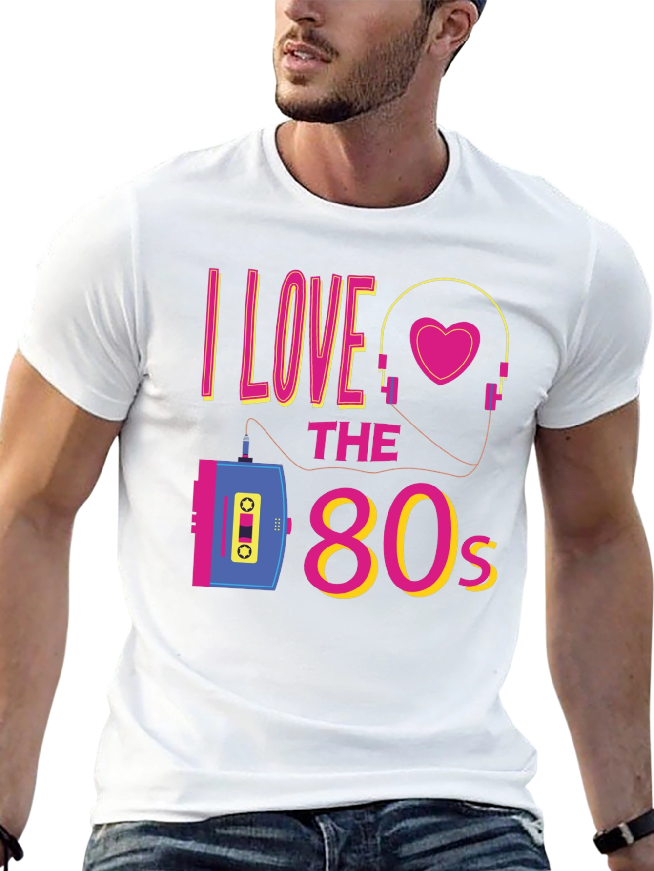 I Love the 80s Black Graphic Tee