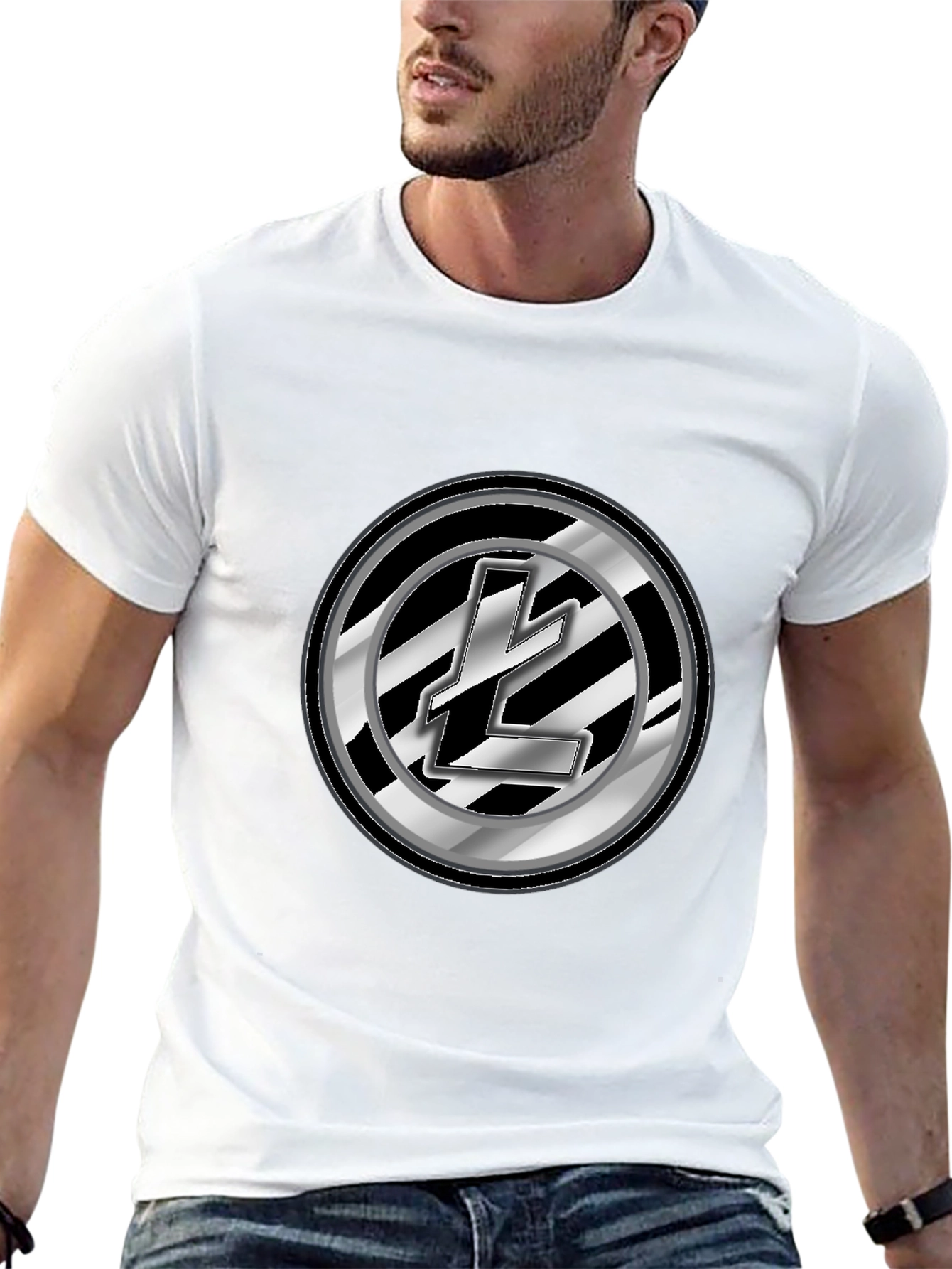 Litecoin Logo Black Graphic Tee - Crypto Fashion