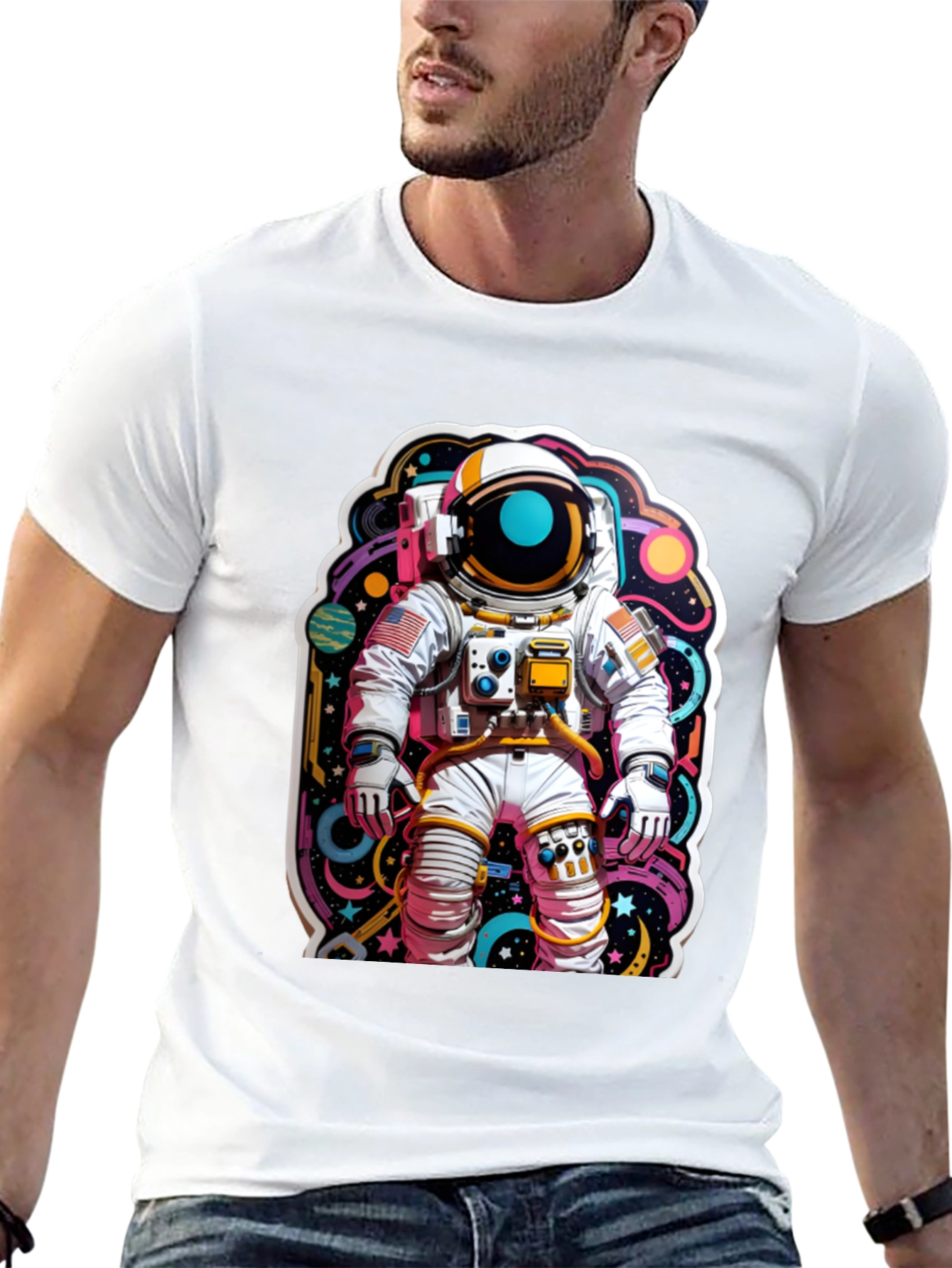Astronaut Graphic Black T-Shirt