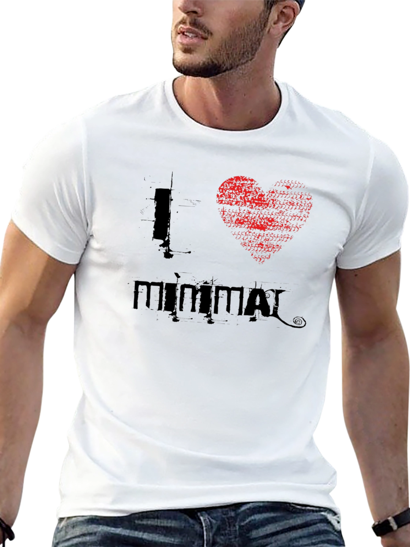 I Heart Minimal - Black T-Shirt