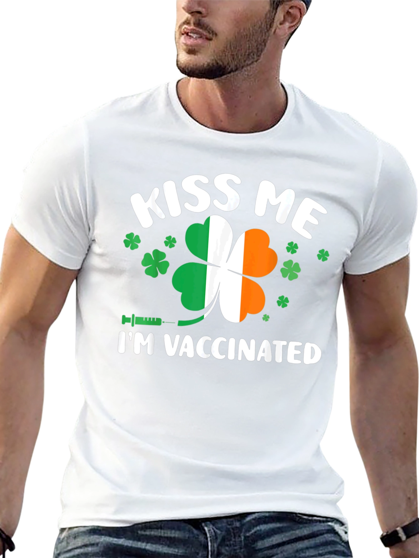 Kiss Me Im Vaccinated T-Shirt St. Patricks Day