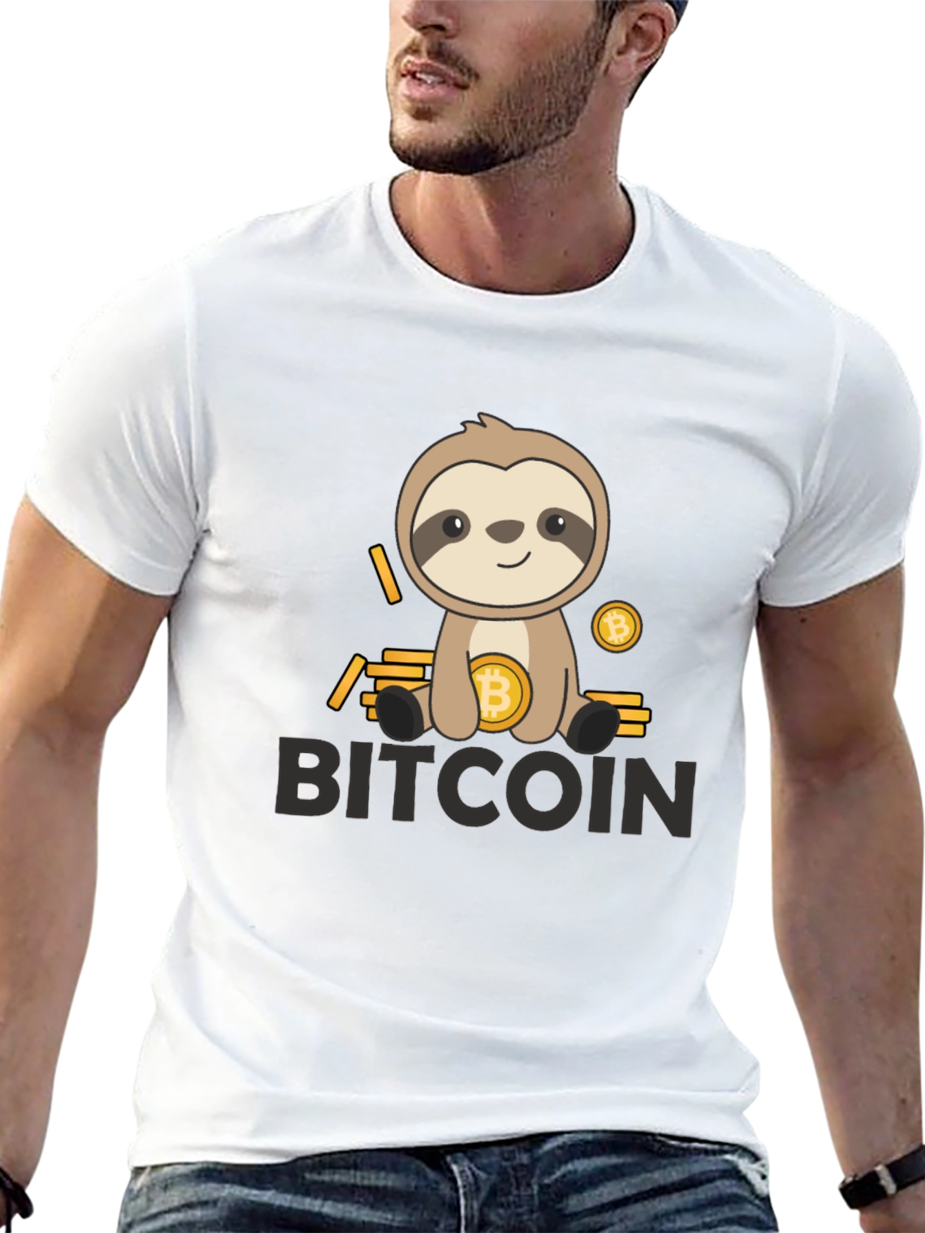 Bitcoin Sloth T-Shirt - Crypto Currency Tee
