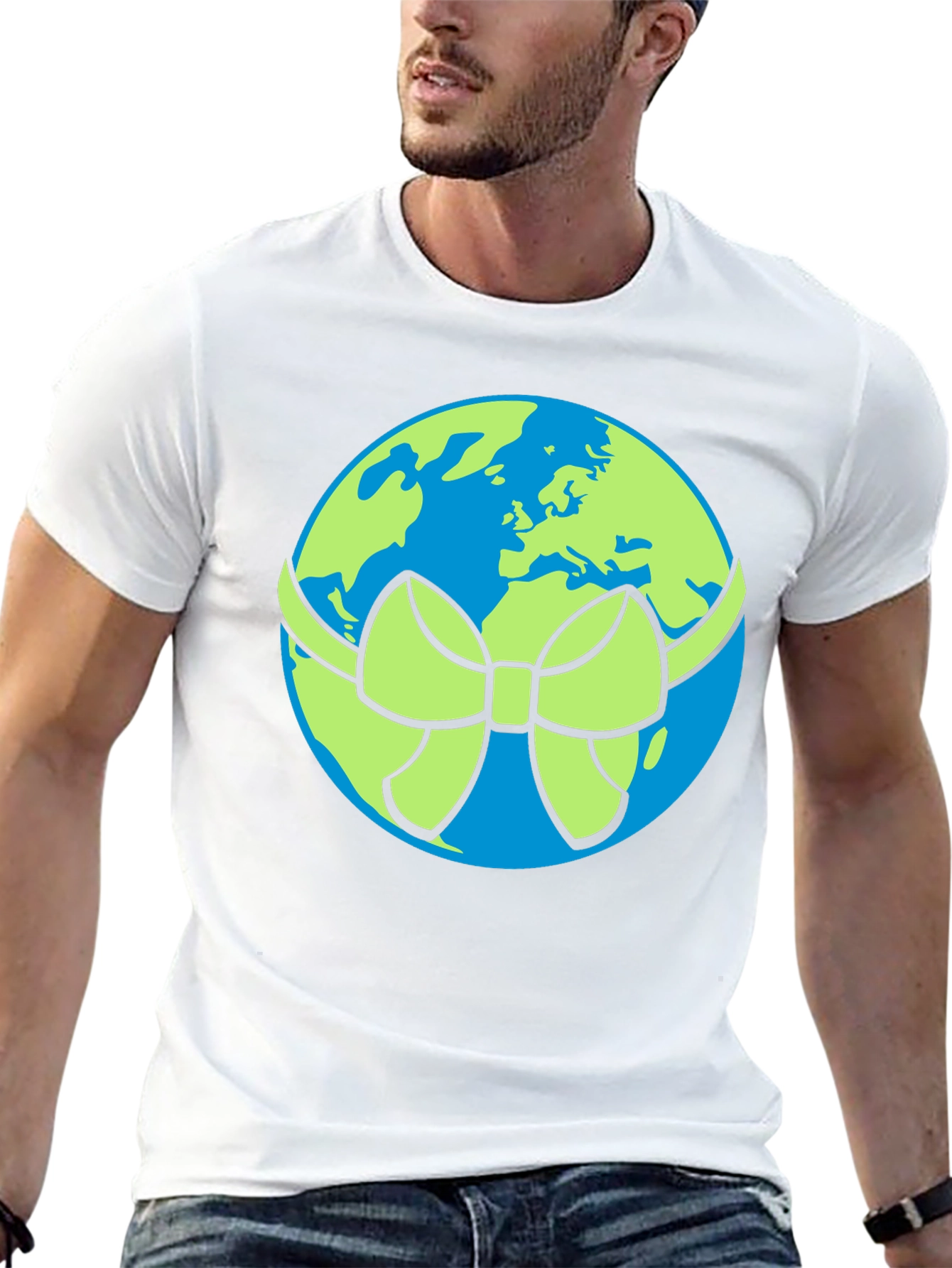 Earth Day T-Shirt - Planet Gift Bow Design