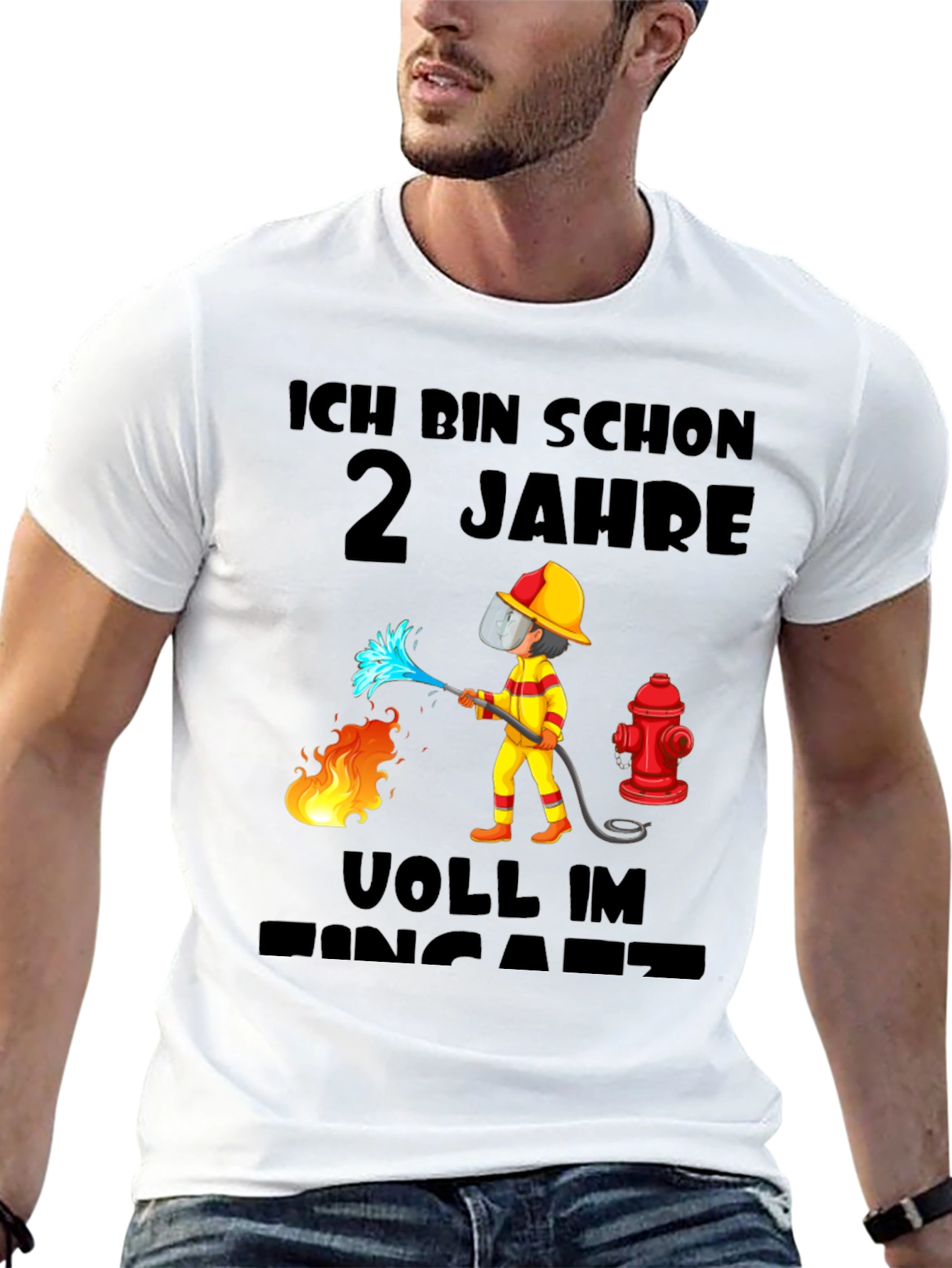 Firefighter 2nd Birthday T-Shirt