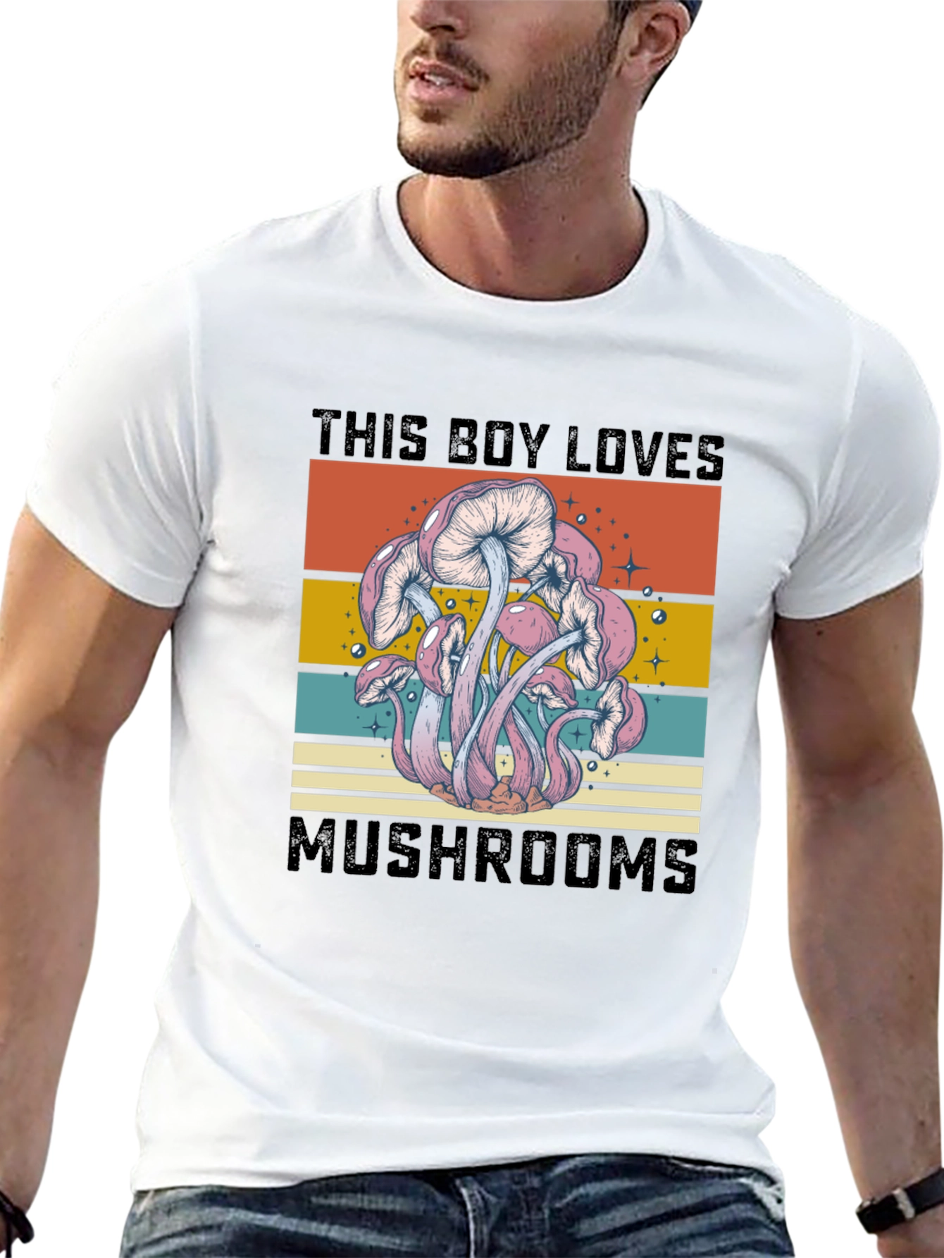 Mushroom Lover Retro Graphic Tee