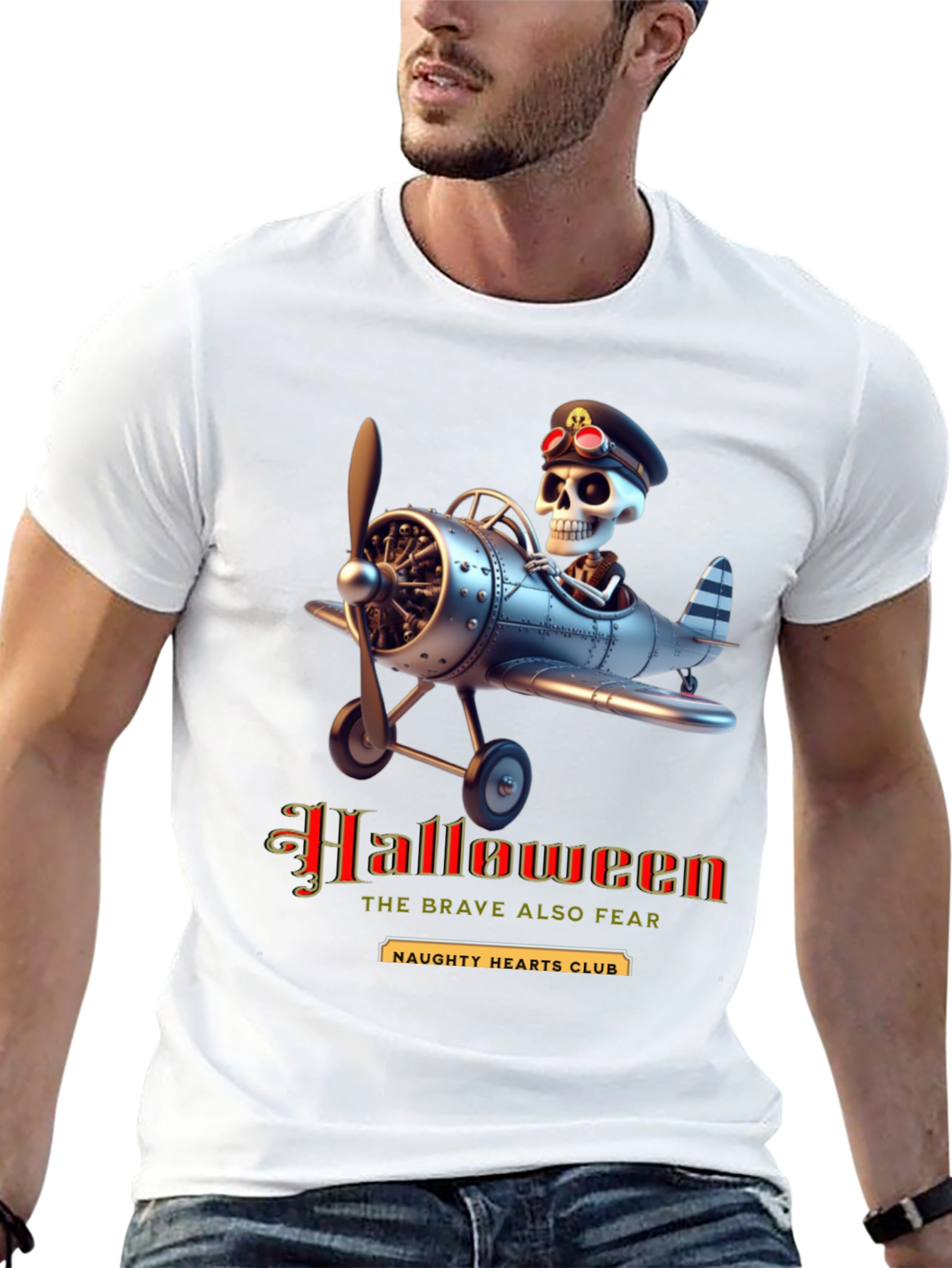 Halloween Skeleton Pilot T-Shirt