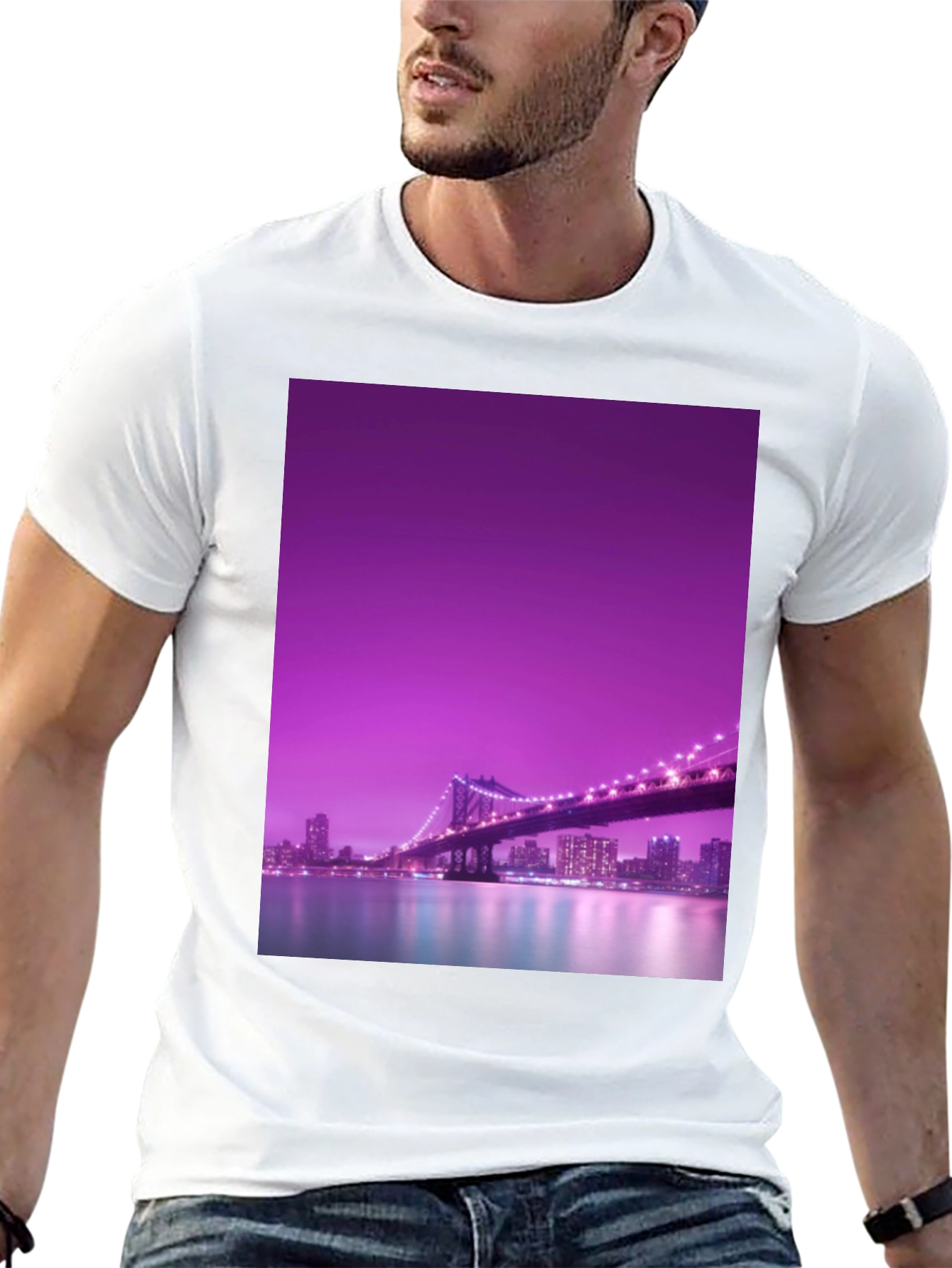 Night City Bridge Graphic Tee
