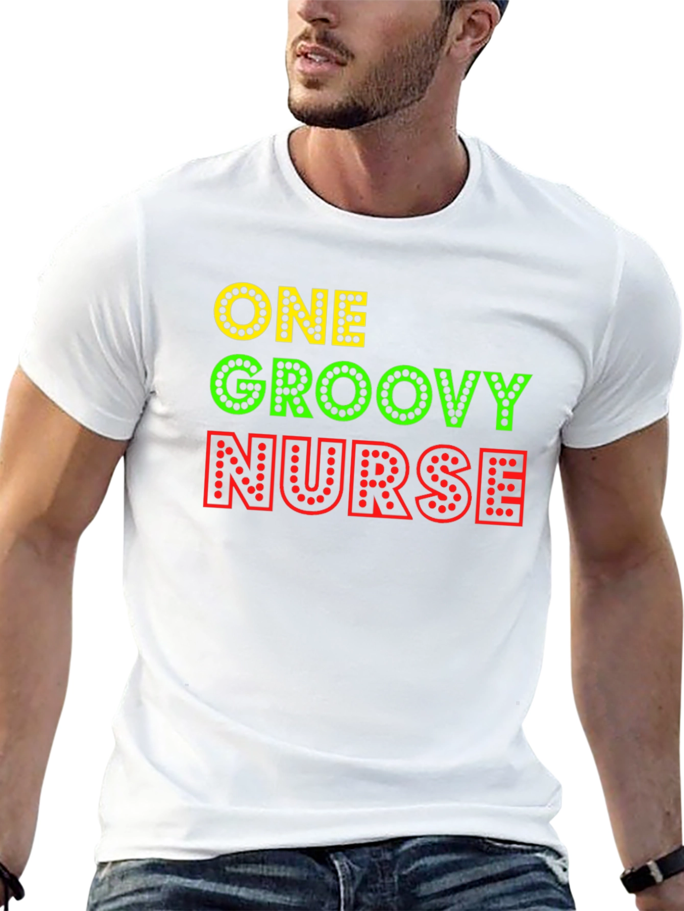 One Groovy Nurse Graphic T-Shirt