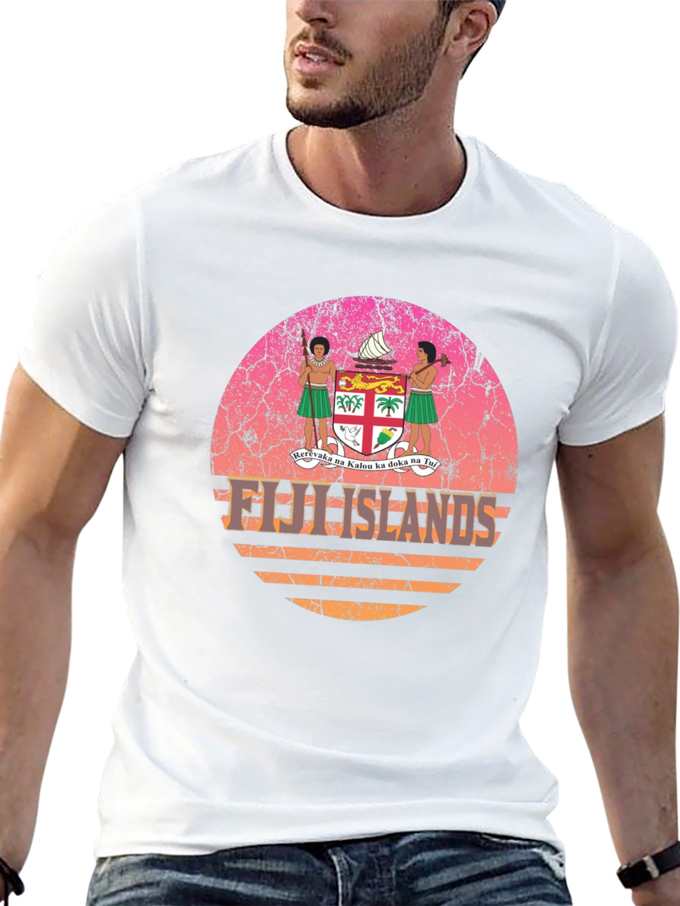 Fiji Islands Retro Graphic T-Shirt