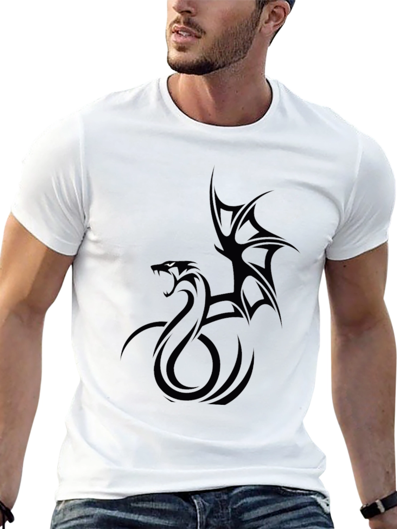 Black Dragon Graphic Tee - Mens Short Sleeve