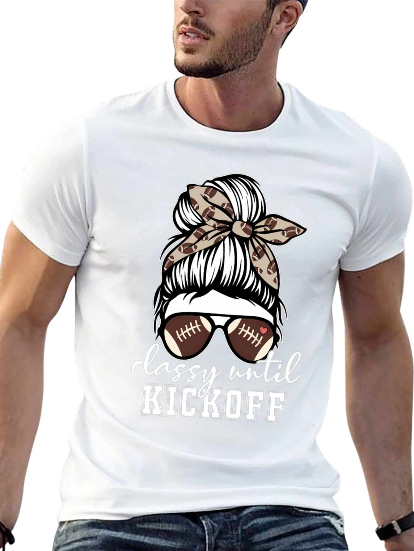 Classy Until Kickoff Football Mom T-Shirt