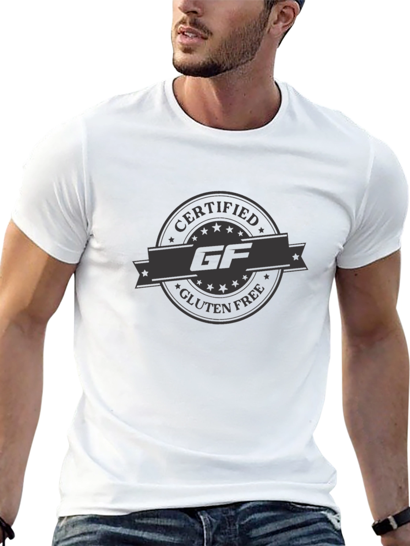 Certified Gluten Free GF T-Shirt - Black