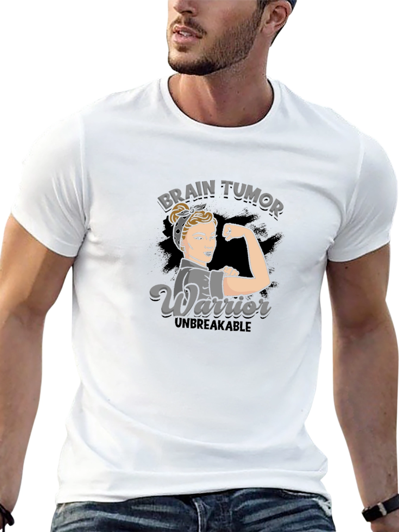 Brain Tumor Warrior T-Shirt - Unbreakable Strength
