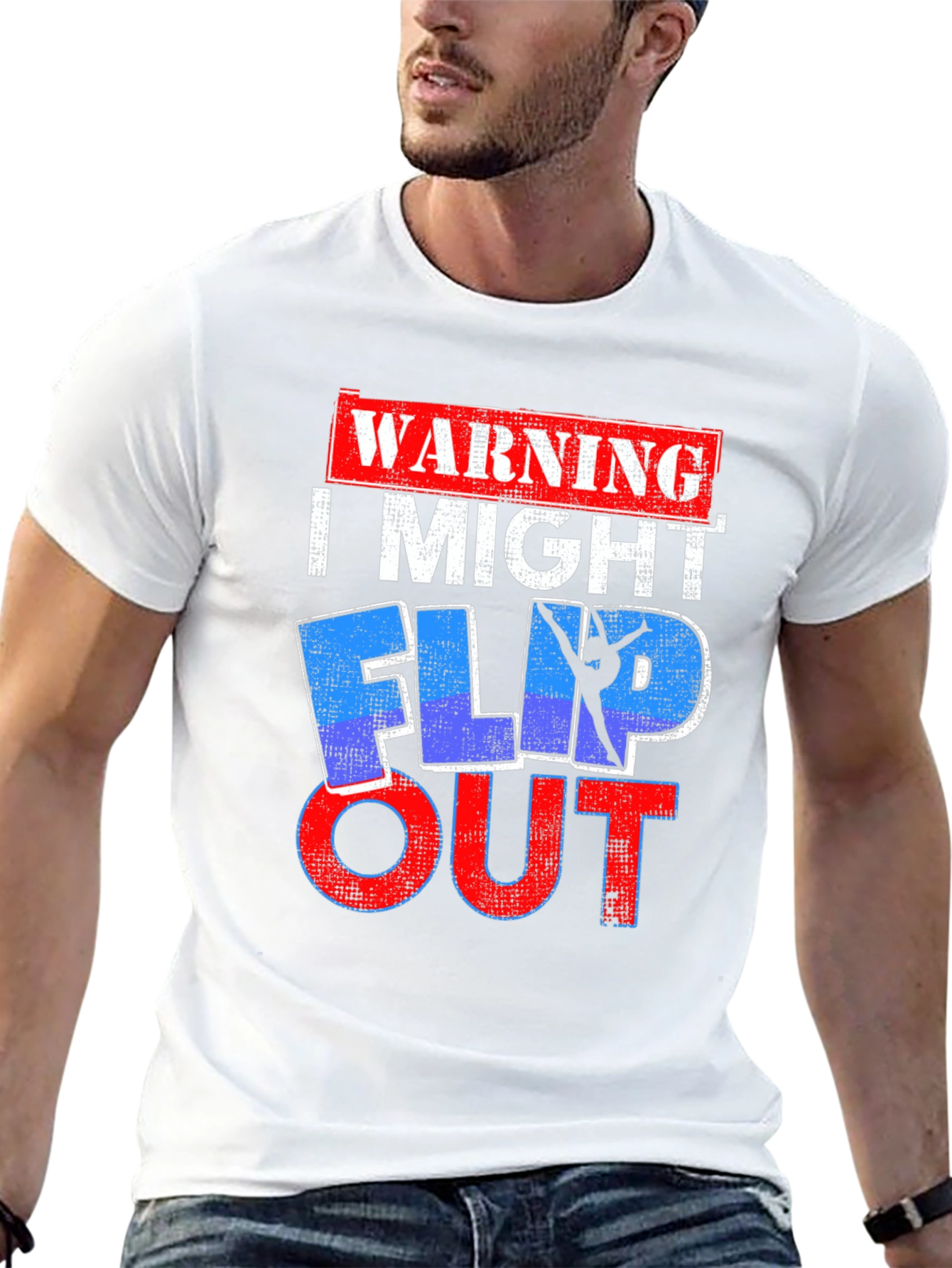 Warning I Might Flip Out T-Shirt Gymnast Stunt
