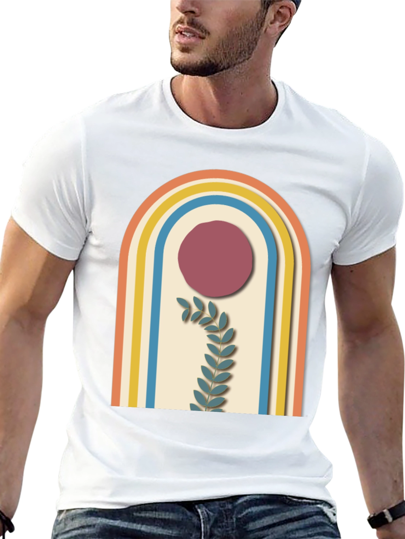 Retro Arch Graphic Tee - Stylish Casual Comfort