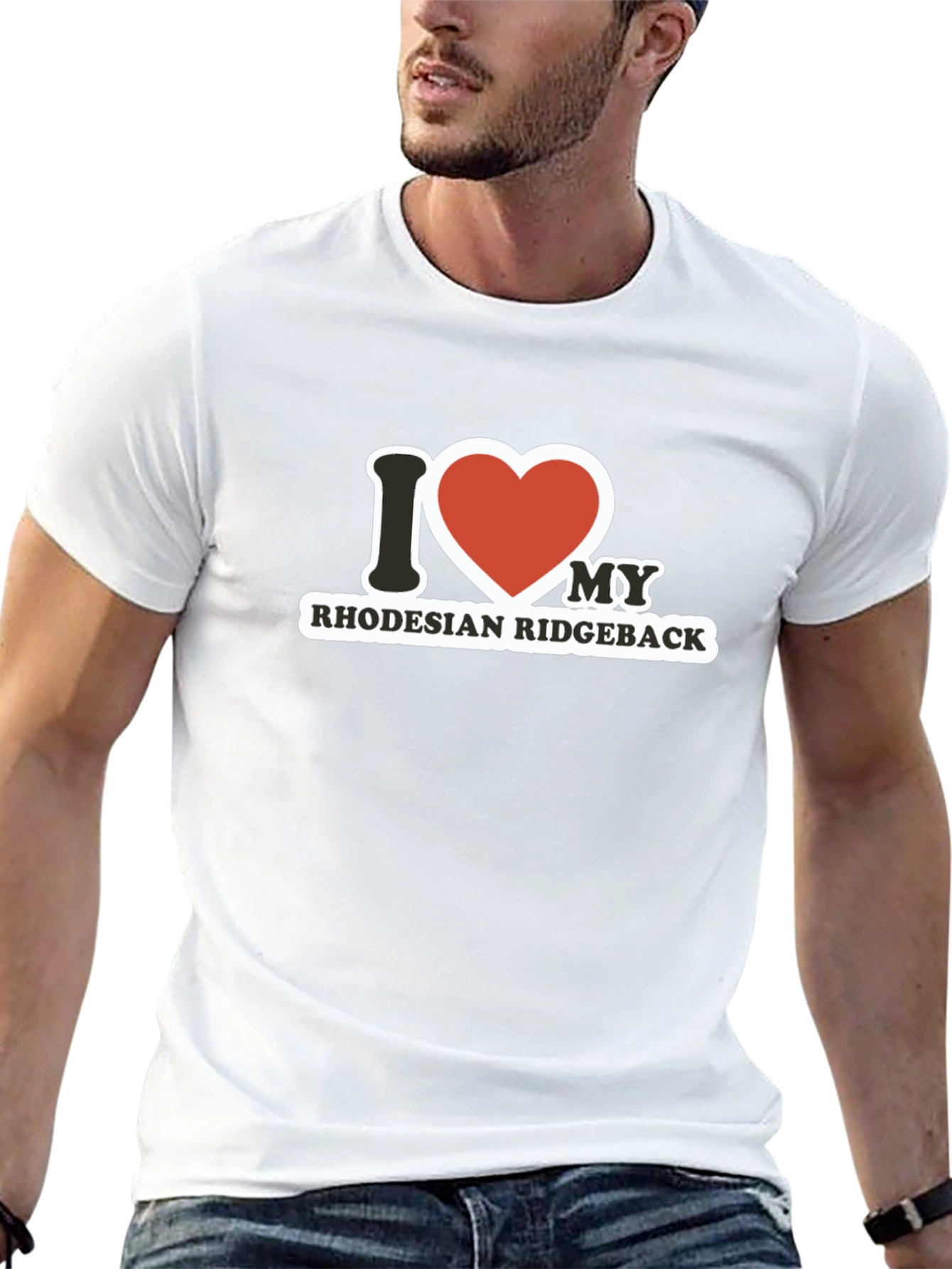 I Love My Rhodesian Ridgeback Black T-Shirt