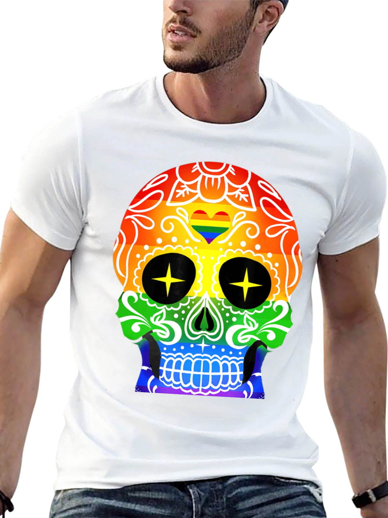 Rainbow Skull T-Shirt - Prideful & Fun