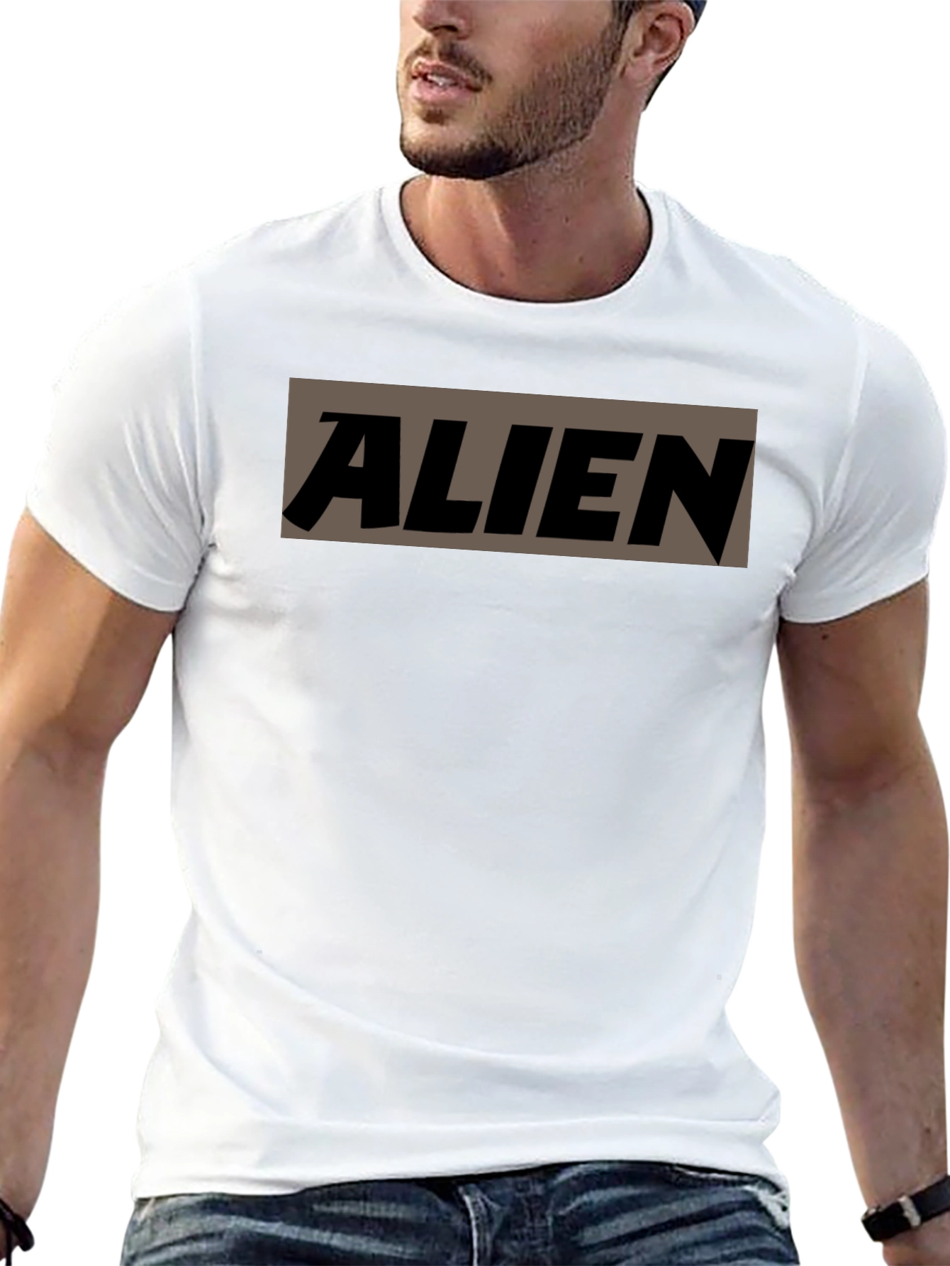 ALIEN Graphic Print Mens Black T-Shirt