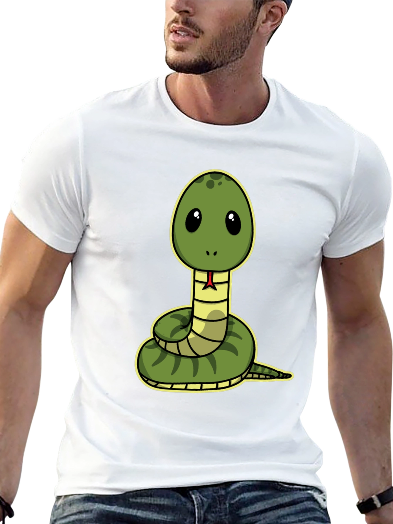 Cute Snake Graphic Tee - Fun Reptile T-Shirt