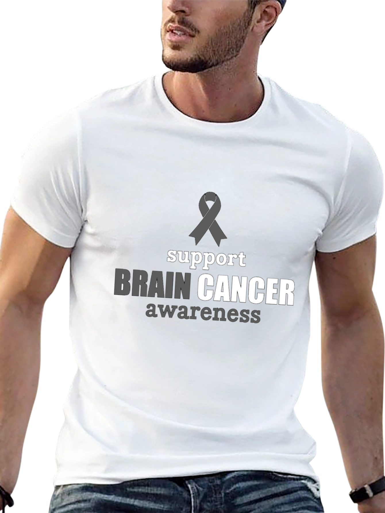 Brain Cancer Awareness Support T-Shirt