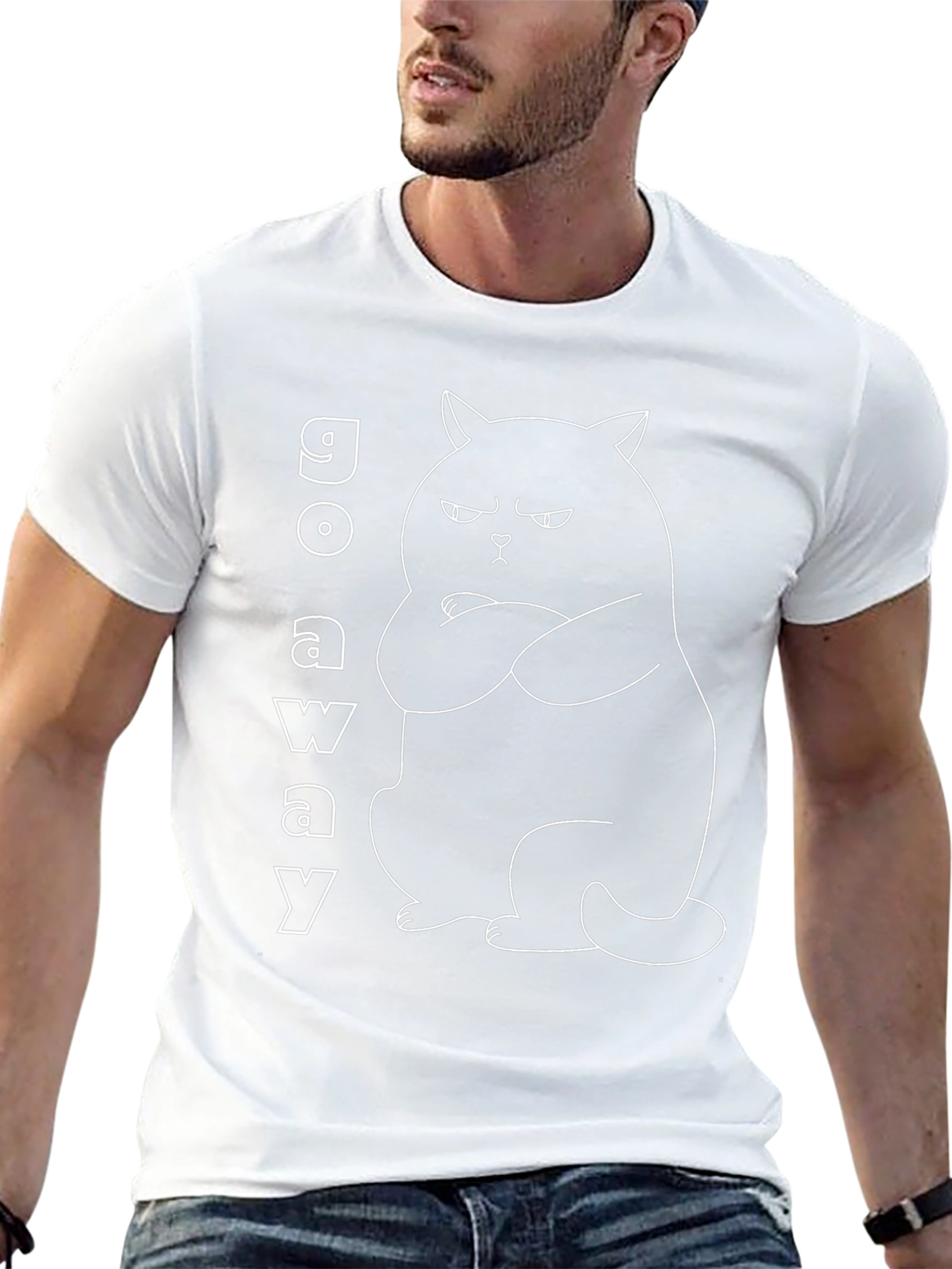 Go Away Grumpy Cat Graphic T-Shirt