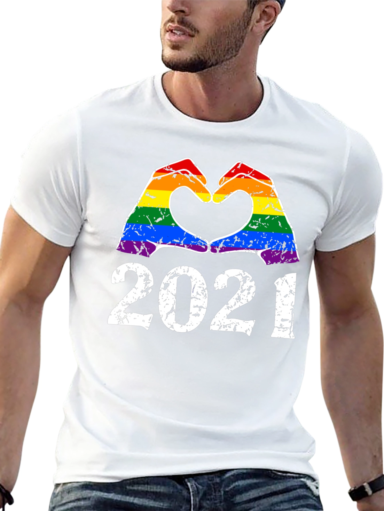 LGBT 2021 Heart Hands Pride T-Shirt