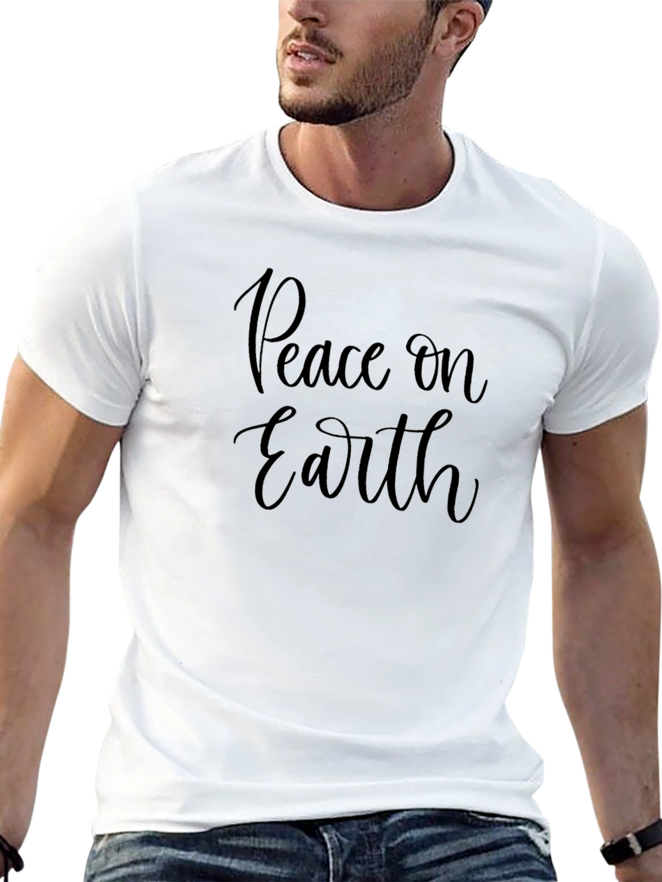 Peace on Earth Black Graphic Tee