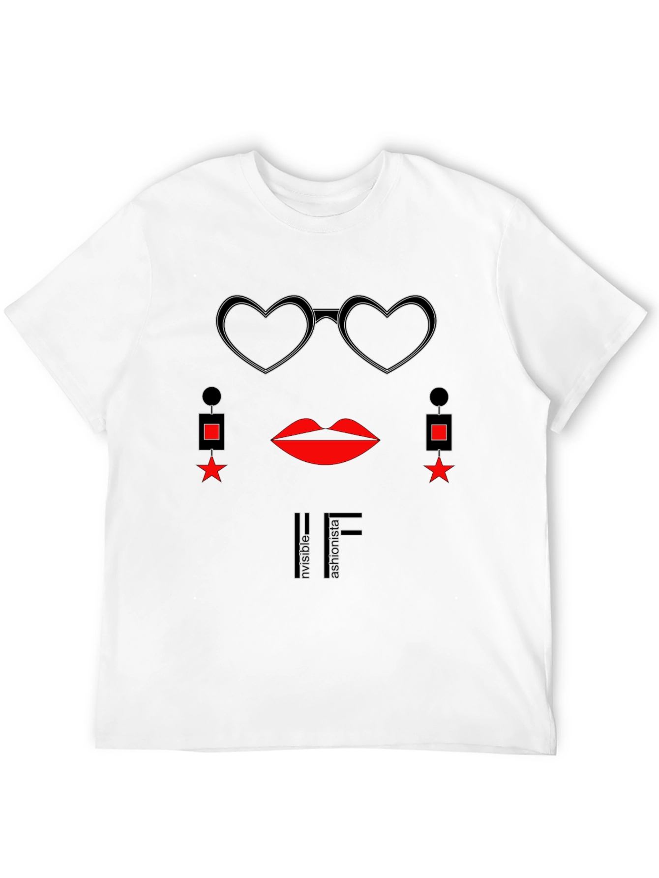 Heart Glasses Tee - Stylish Fashion Statement