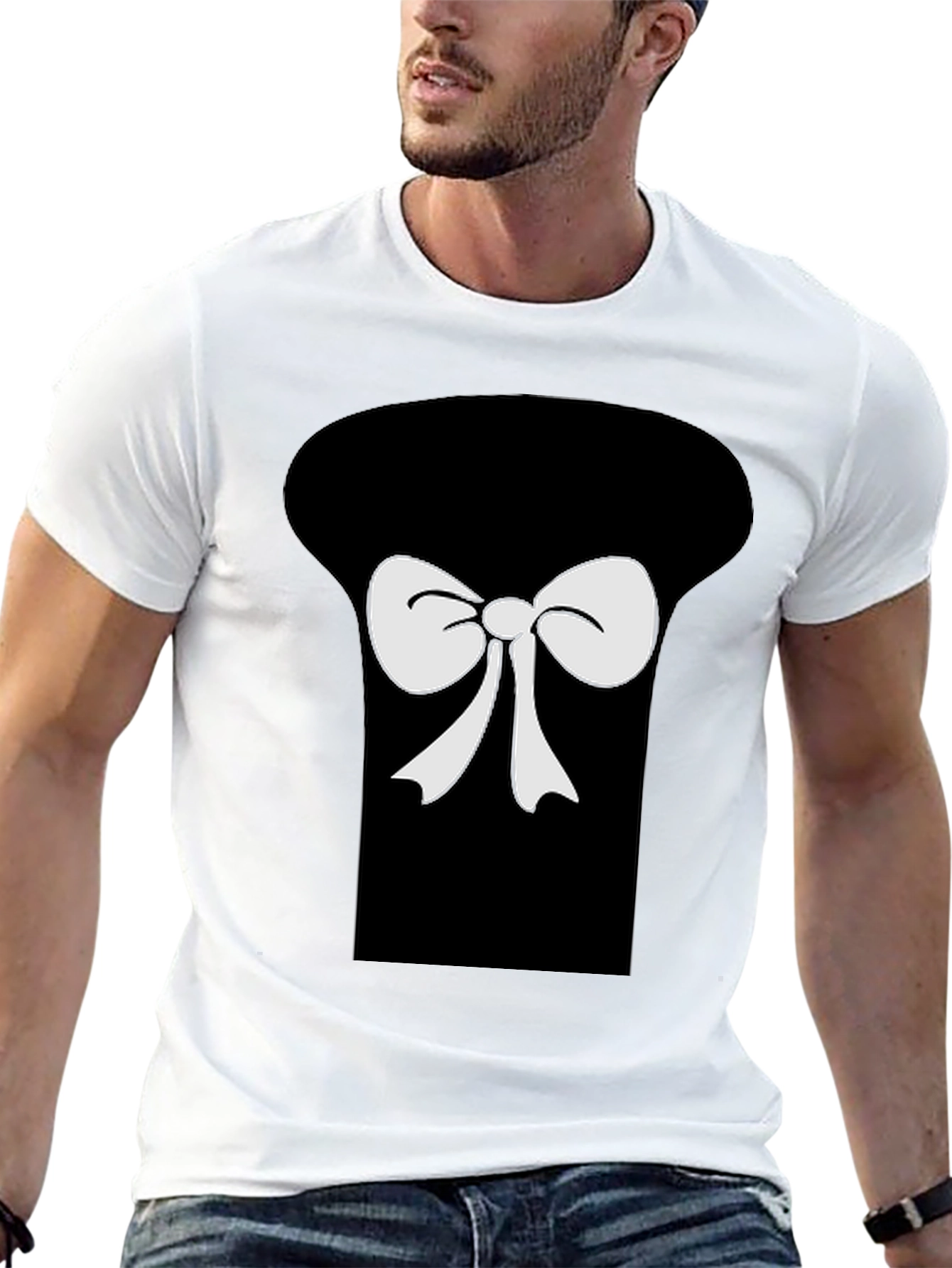 Bow Tie Graphic Tee - Classic Black
