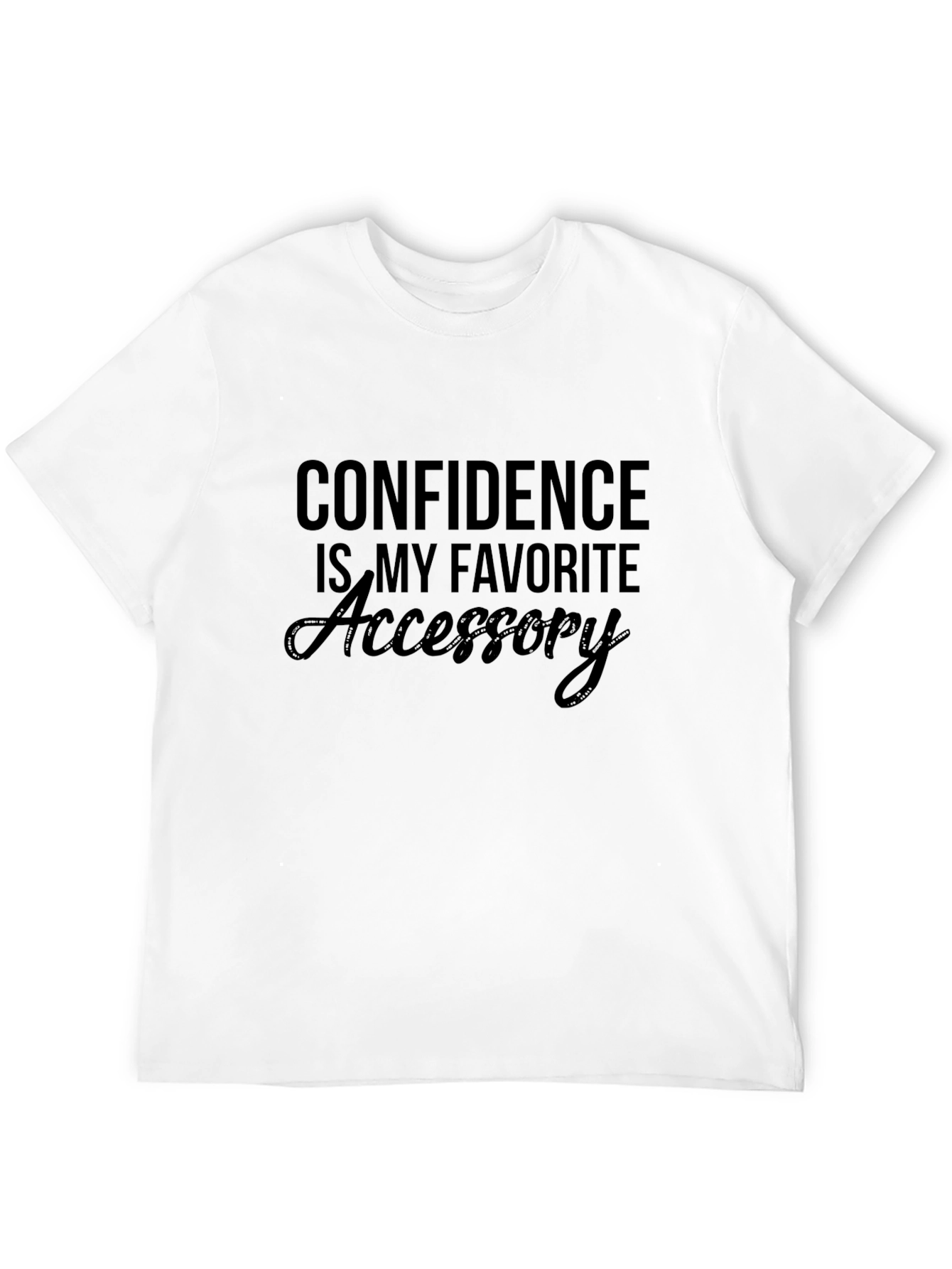 Confidence Accessory Black Graphic Tee
