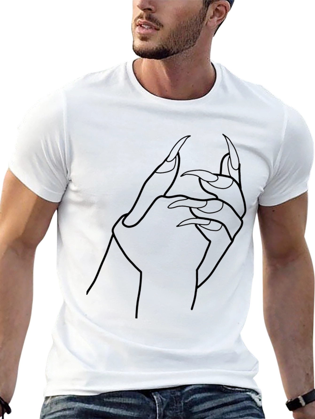 Clawed Hand Graphic Tee - Mens Black T-Shirt
