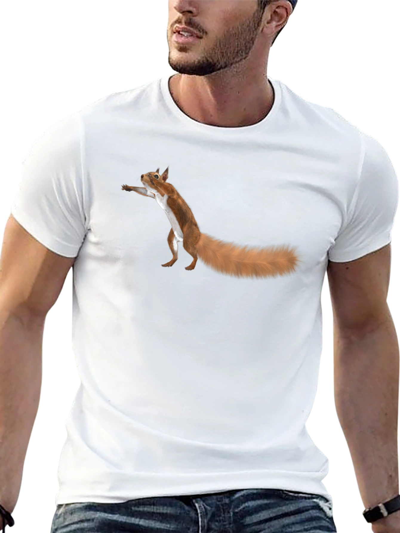 Squirrel Graphic Tee - Fun Black T-Shirt