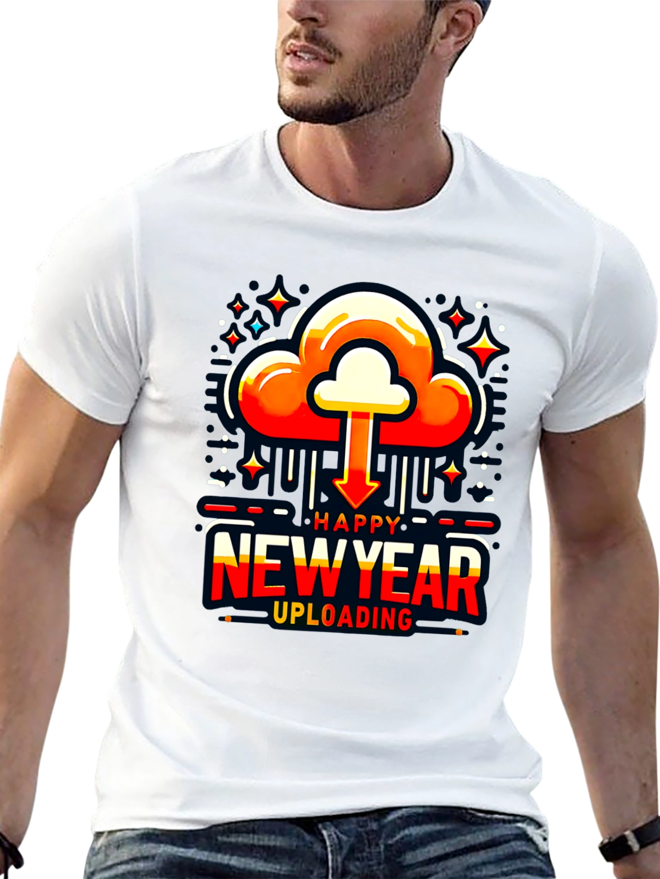 Happy New Year Uploading T-Shirt
