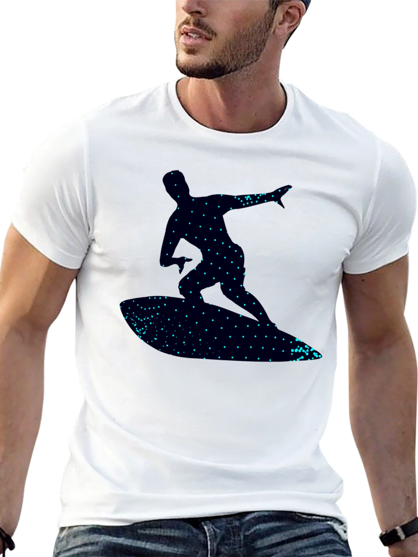 Surfer Silhouette Graphic Tee