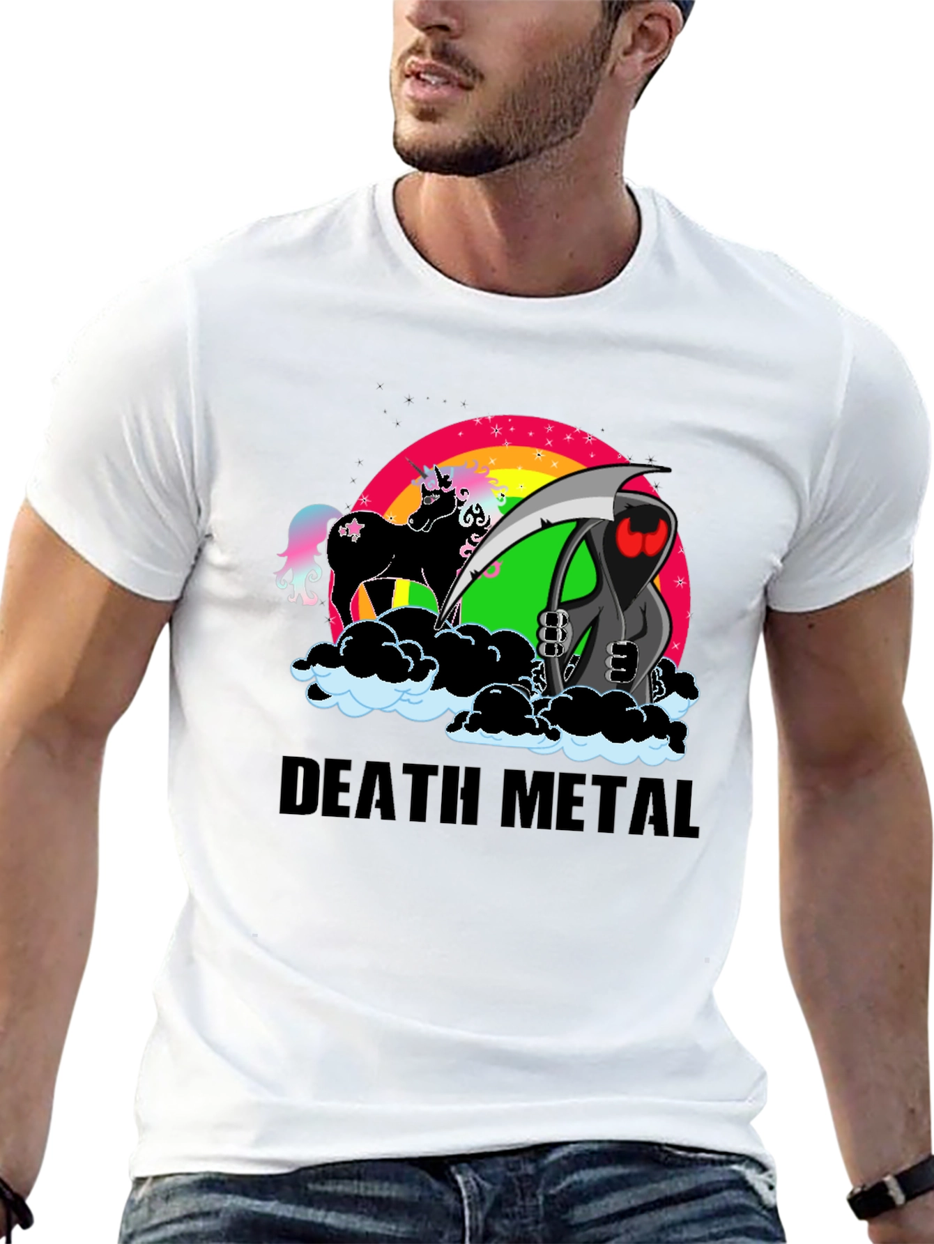Death Metal Unicorn Grim Reaper T-Shirt