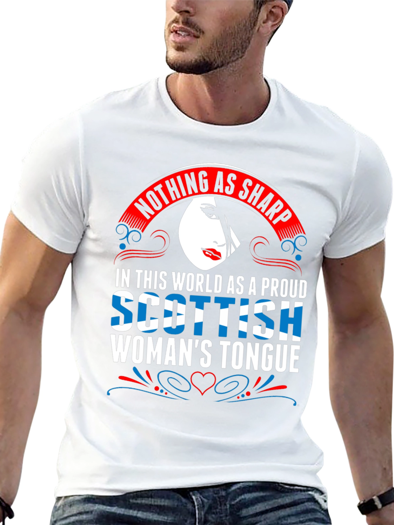 Scottish Womans Tongue T-Shirt - Sharp Wit Design