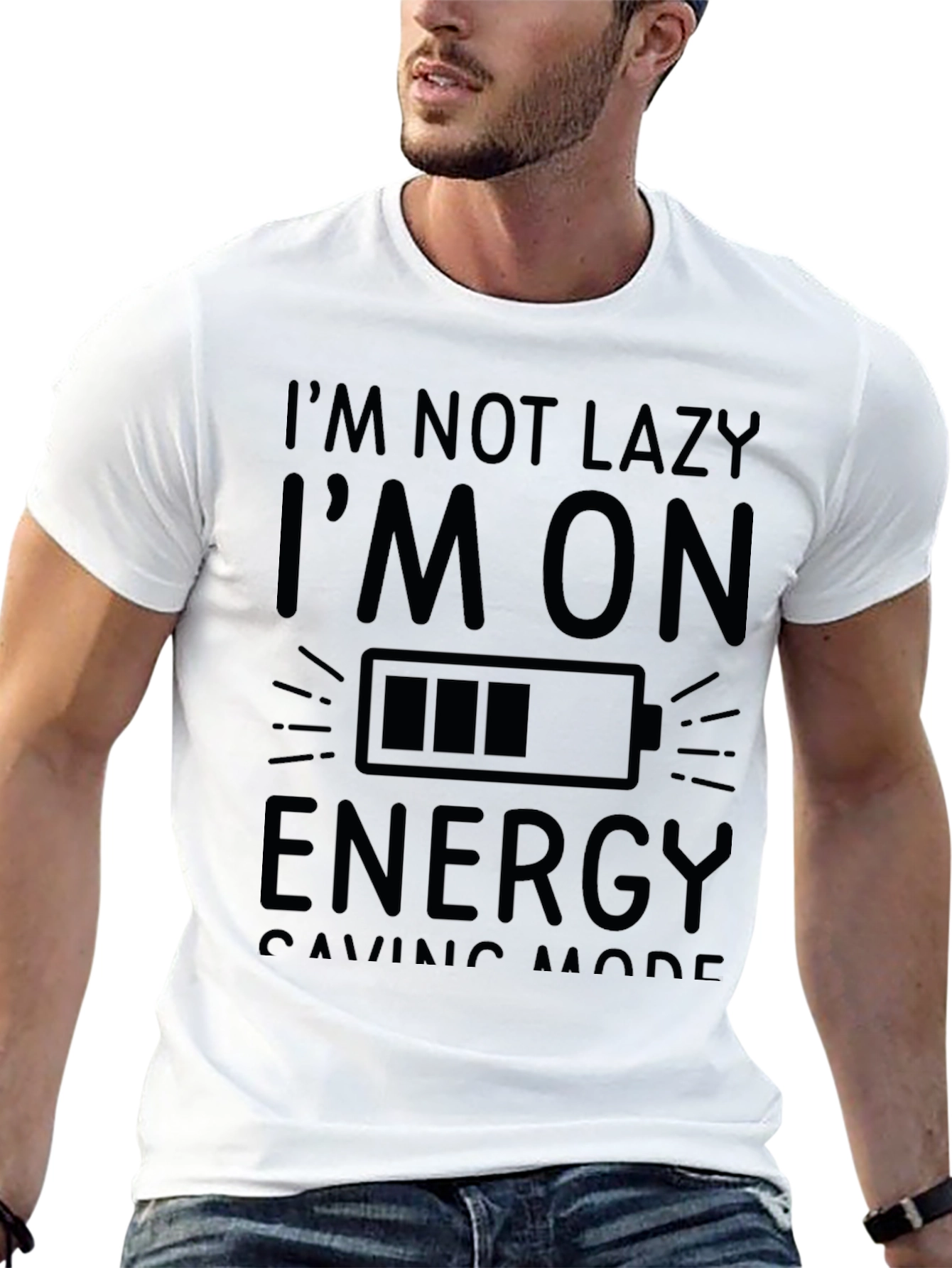 Energy Saving Mode Tee - Funny Lazy T-Shirt