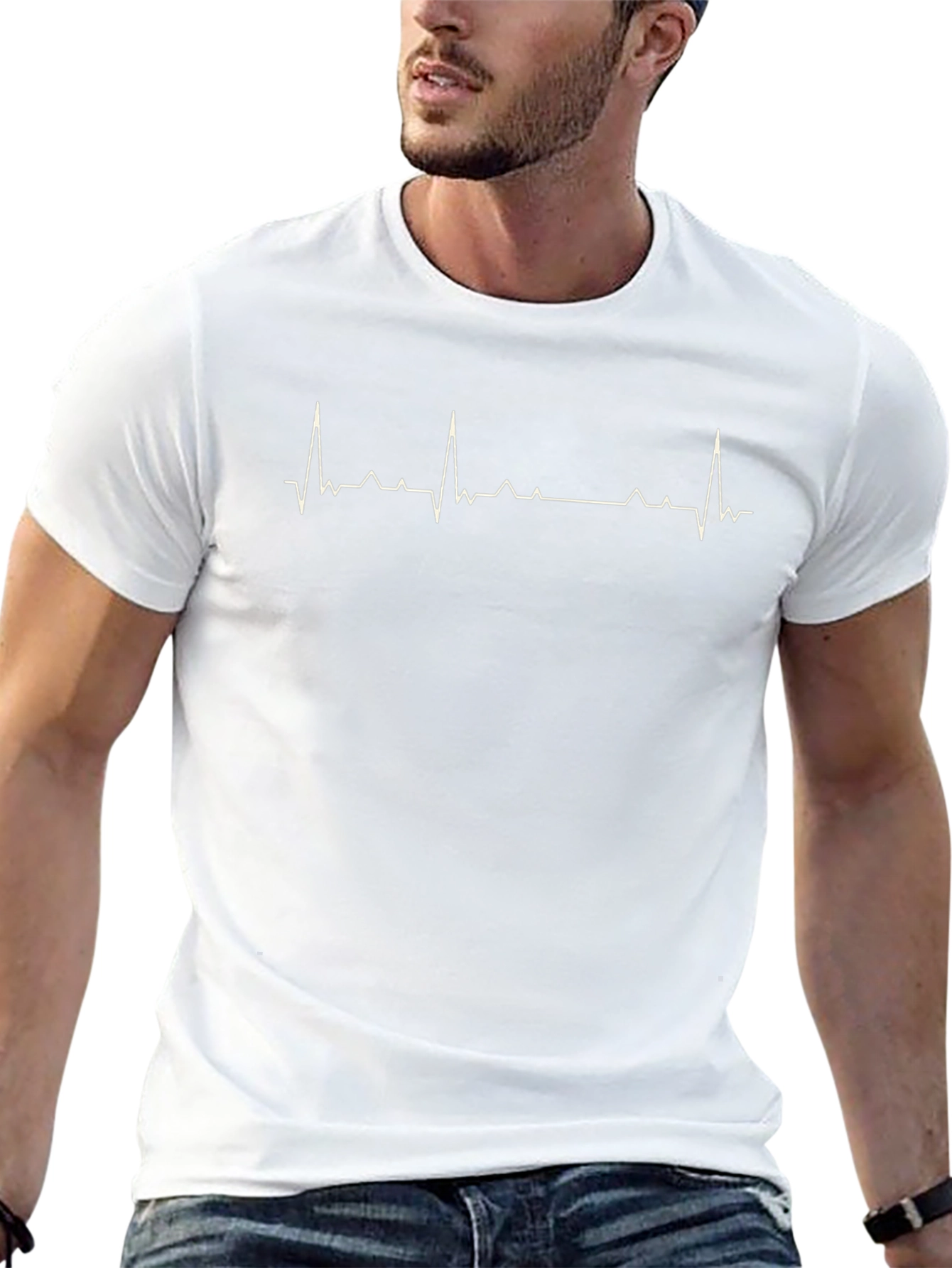 Heartbeat Graphic Tee - Black Unisex T-Shirt