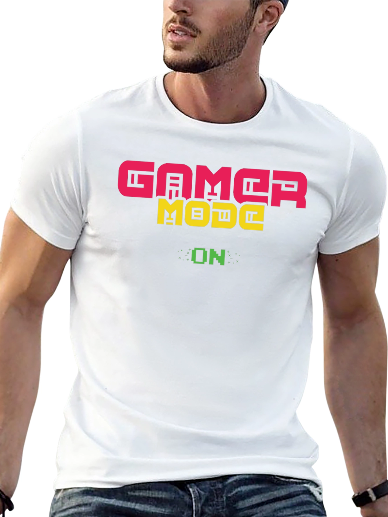 Gamer Mode On T-Shirt - Black Cotton Gaming Tee