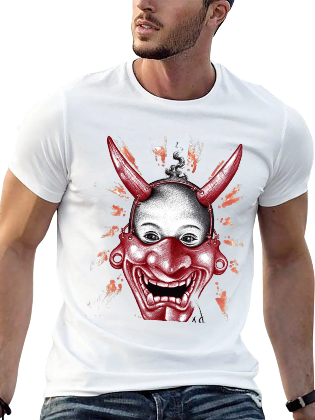 Devil Mask Graphic T-Shirt
