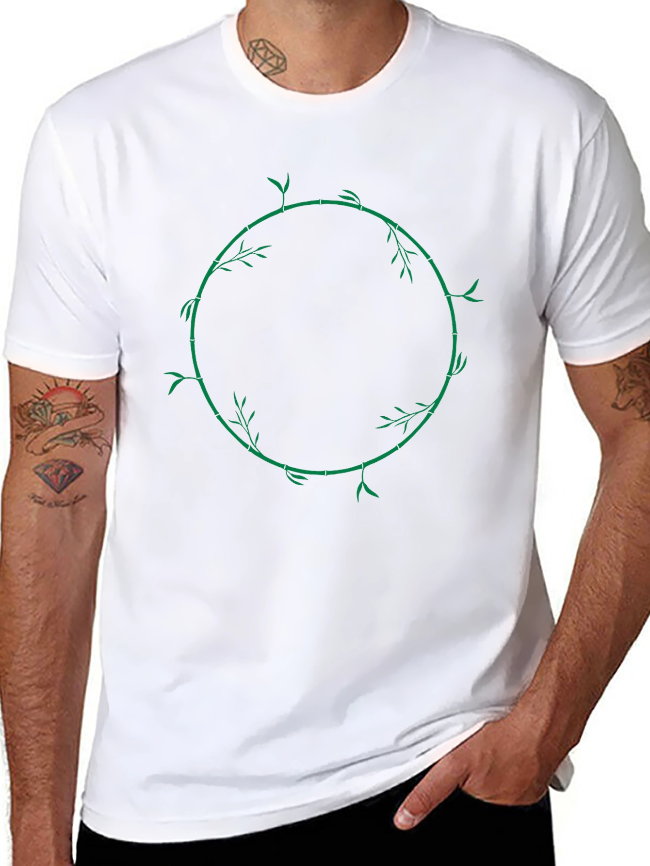 Bamboo Circle Graphic Tee - Stylish and Unique