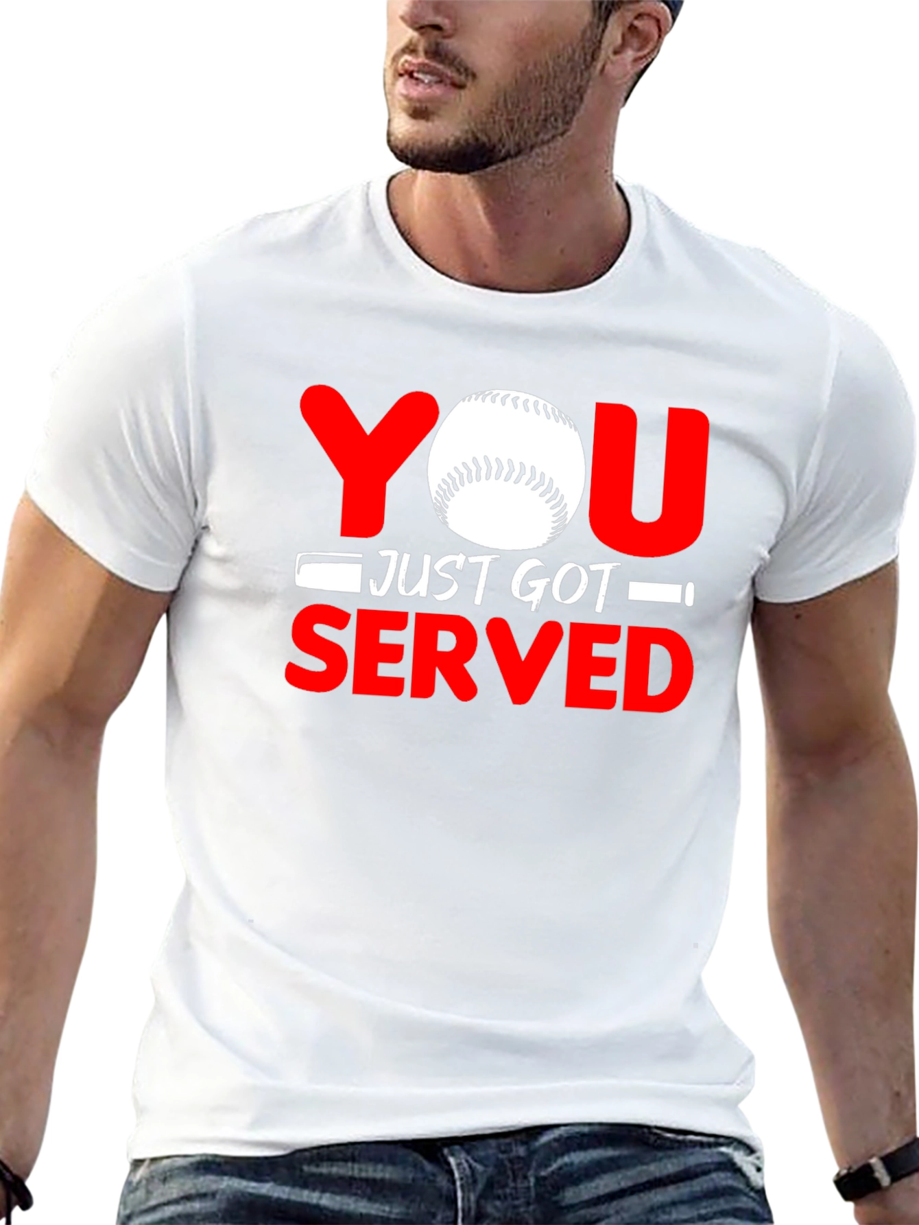 You Just Got Served Baseball Graphic T-Shirt