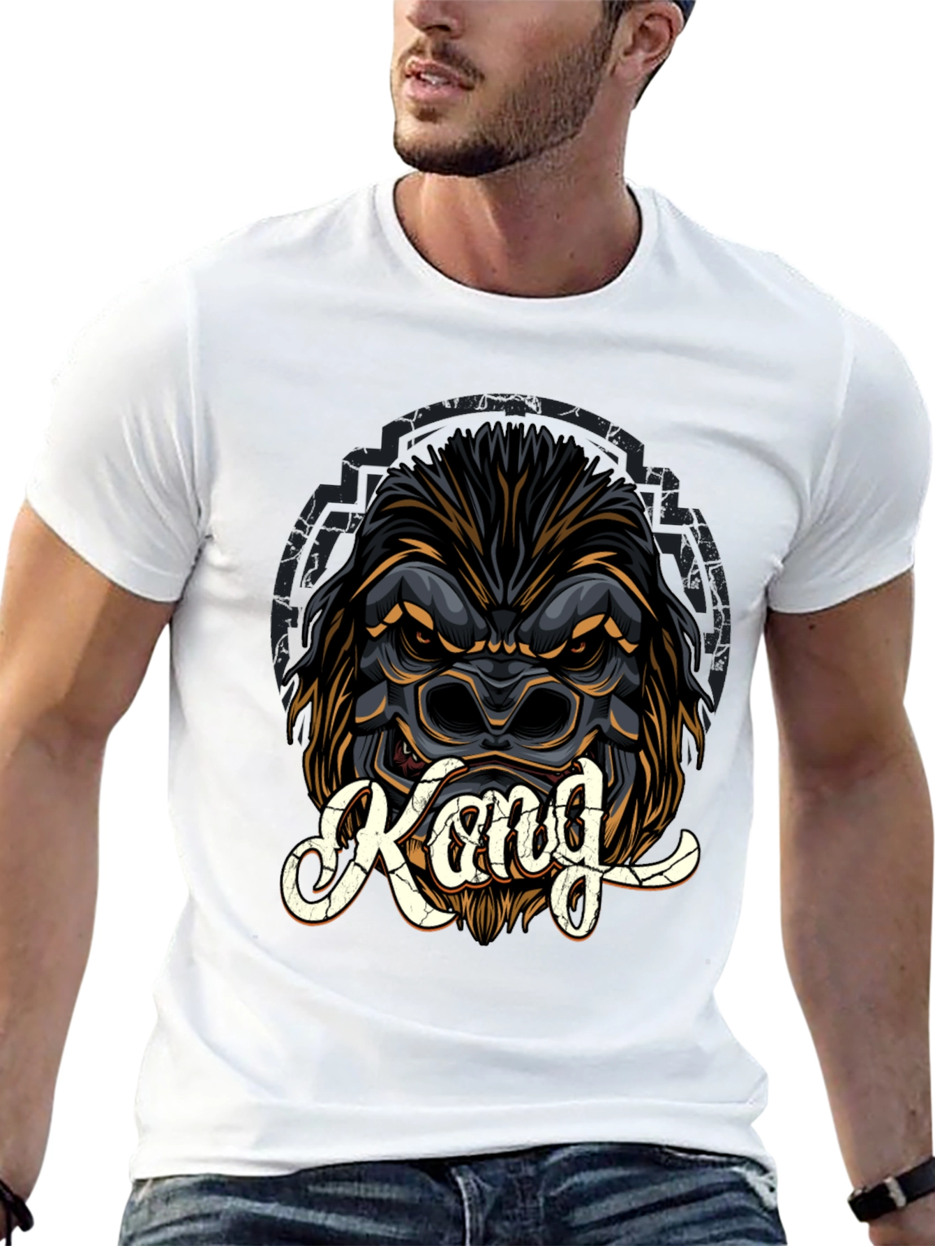Kong Graphic Print Black T-Shirt
