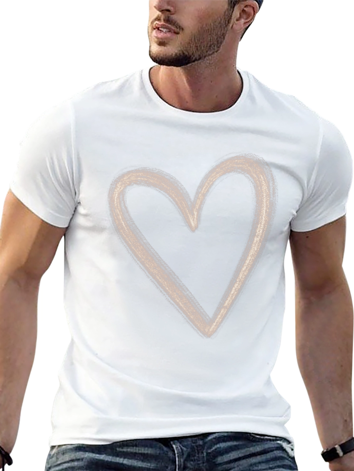 Heart Graphic Black T-Shirt